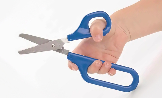 self opening right handed long loop scissors