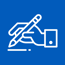 Writing Icon Blue