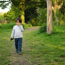 child walking in nature