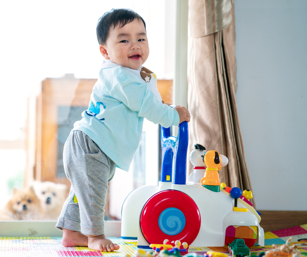 Toddler pushing toy